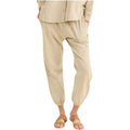 Dye and Washed Cotton Beige Sweatpant/Jogger