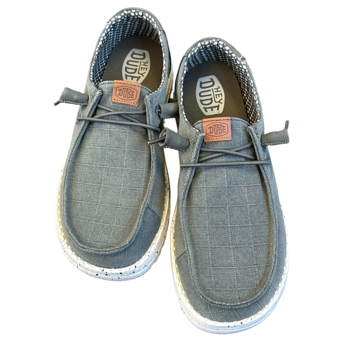 Hey Dude Wendy Chambray Grid Dark Olive