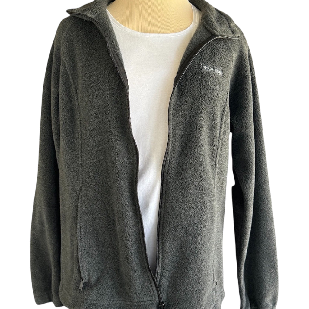 Columbia Charcoal Fleece Jacket Size Large-RF