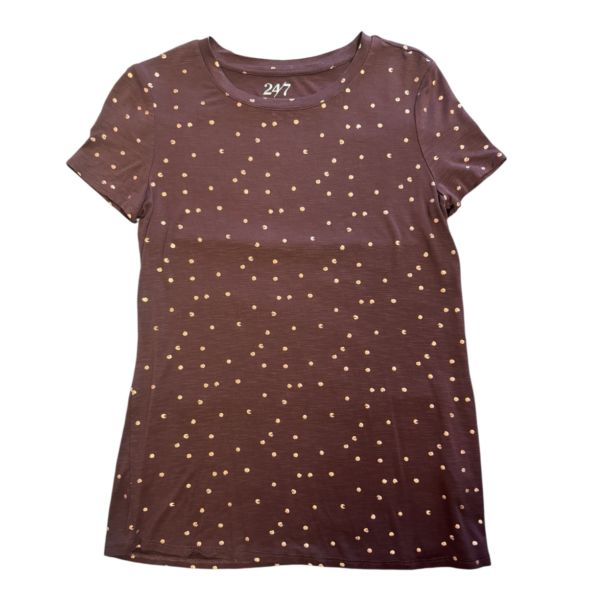 Maurices Dark Brown Polka Dot Top Size XS - RF
