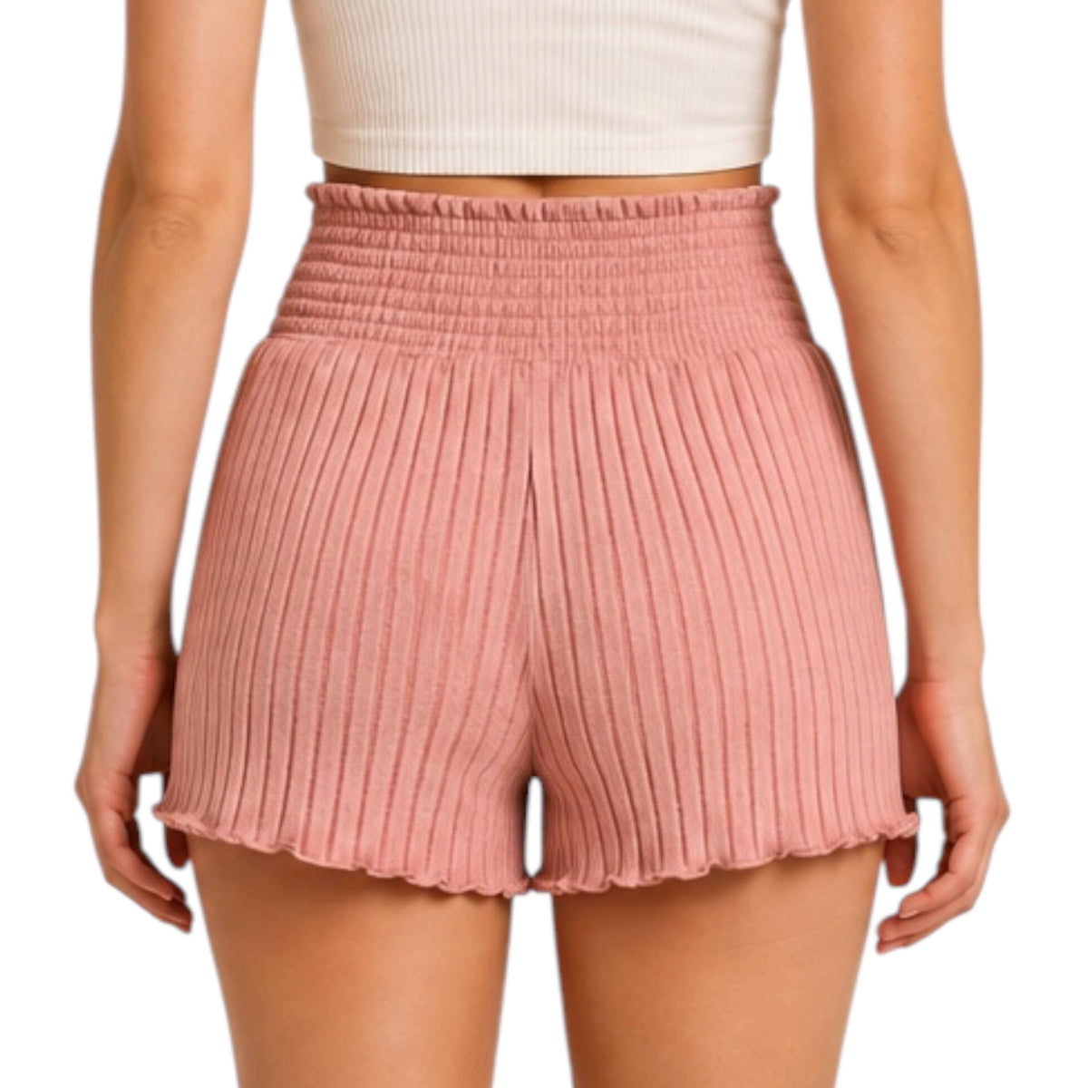 Z Supply Dawn Smocked Rib Short Rosebud