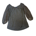American Eagle Gray 3/4 Sheer Sleeve Blouse Size Small/Petite - RF