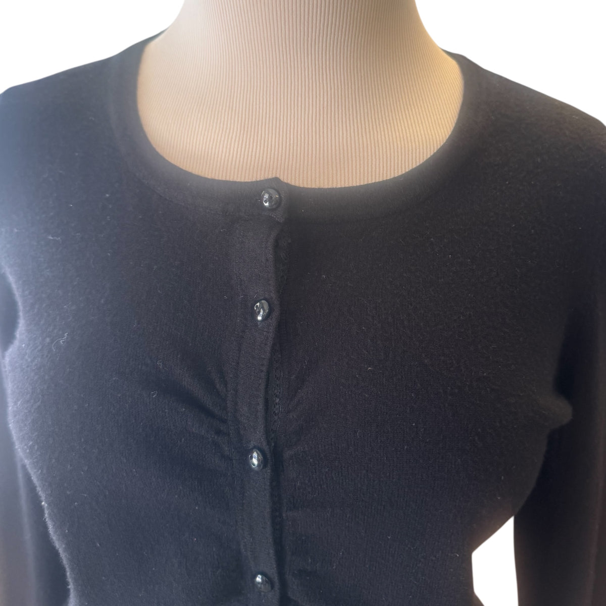 Maurices Black Button Front Cropped Cardigan Size M - RF