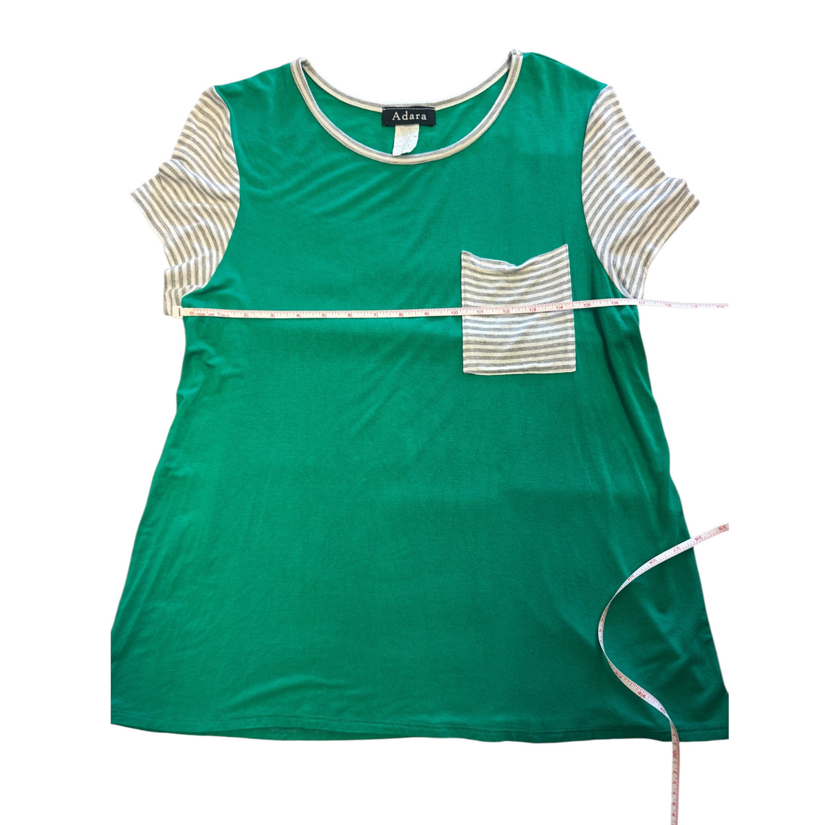 Adara Green Striped Shirt Size Large - RF