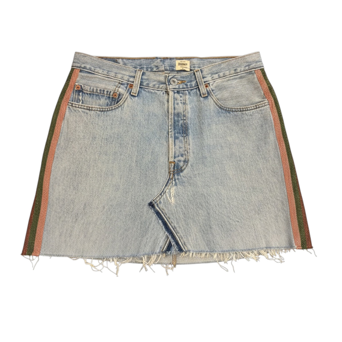 Levi's LS501 Denim Skirt with Colored Stripes Size  L NWOT-RF