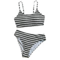 Black/White Striped Tie Bikini