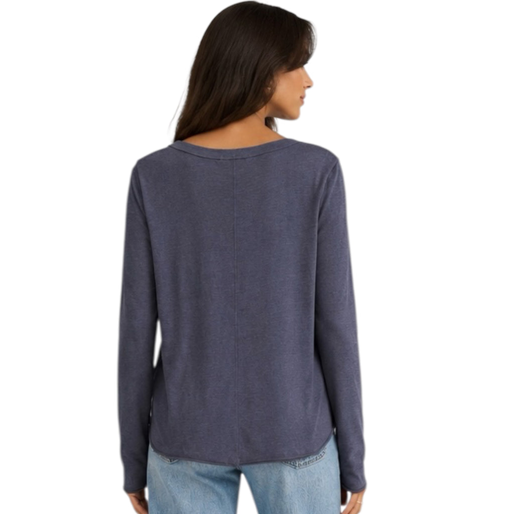 Z Supply Vail LS Tee Worn Blue