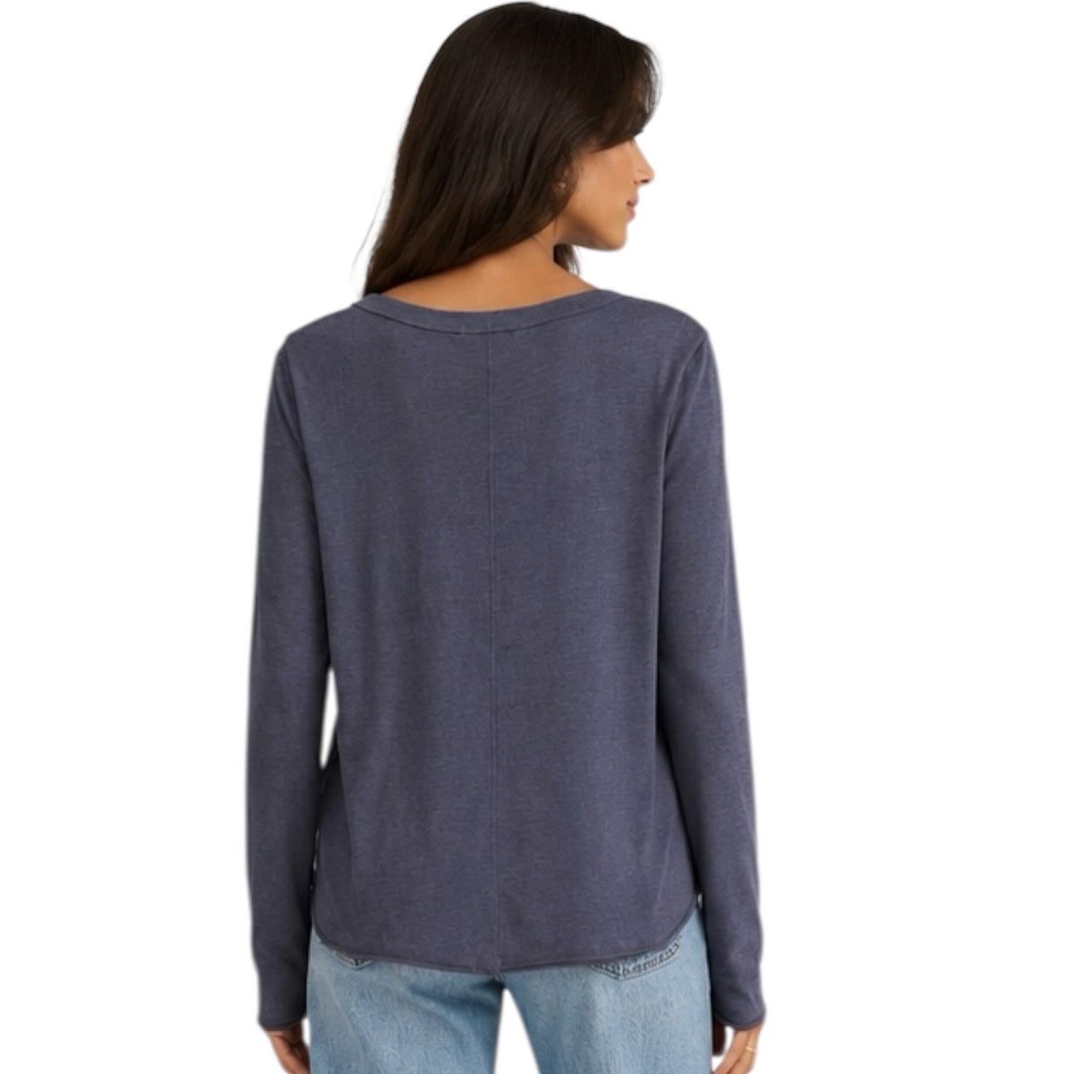 Z Supply Vail LS Tee Worn Blue