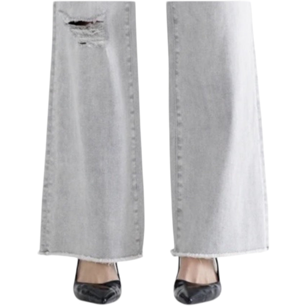 MICA MDP-W3313 H/R Wide Leg With Raw Hem Light Grey