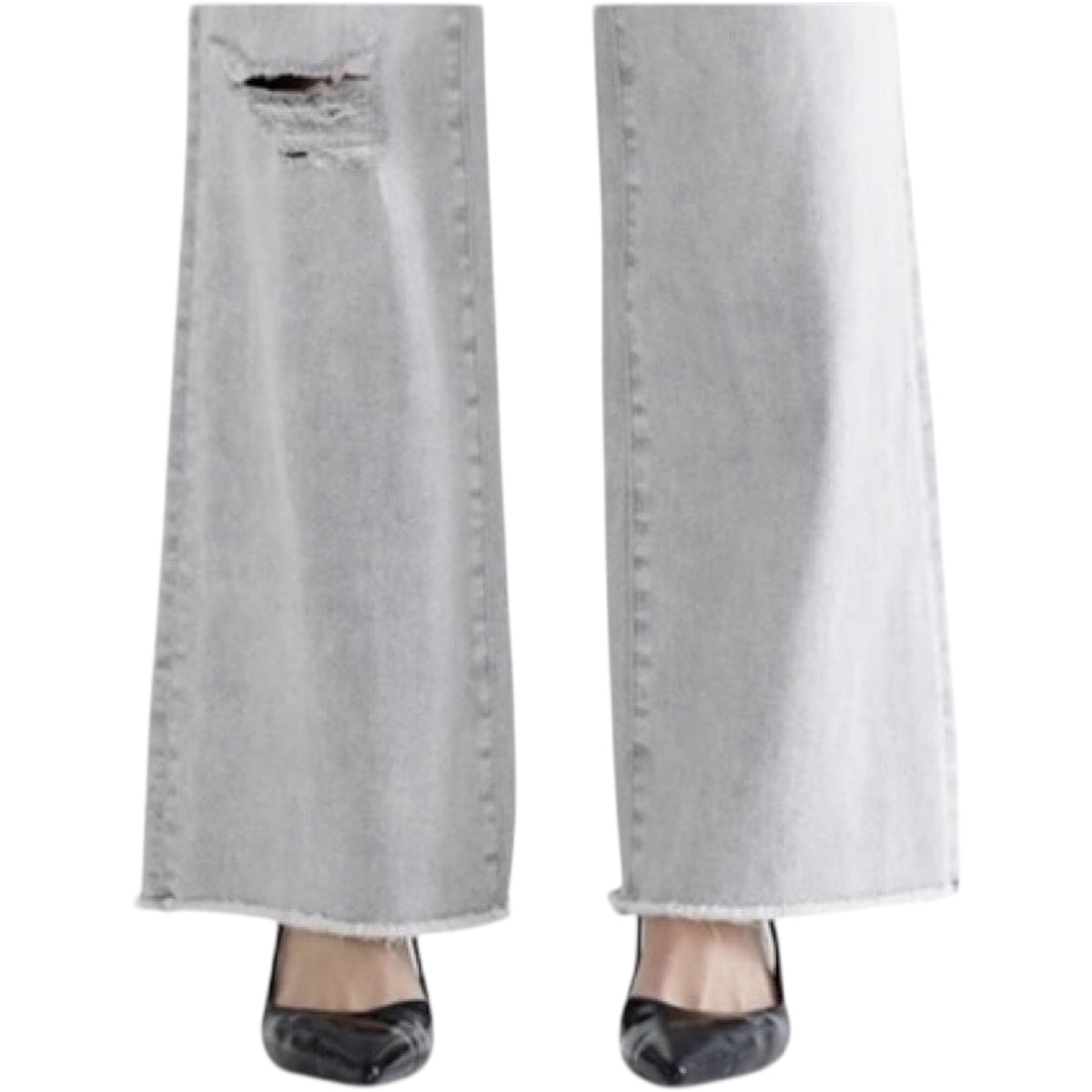 MICA MDP-W3313 H/R Wide Leg With Raw Hem Light Grey