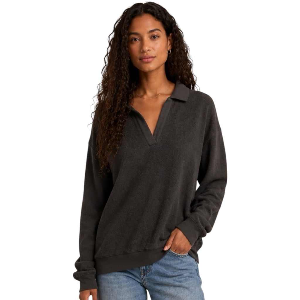 Z Supply Nico Reverse Fleece Asphalt