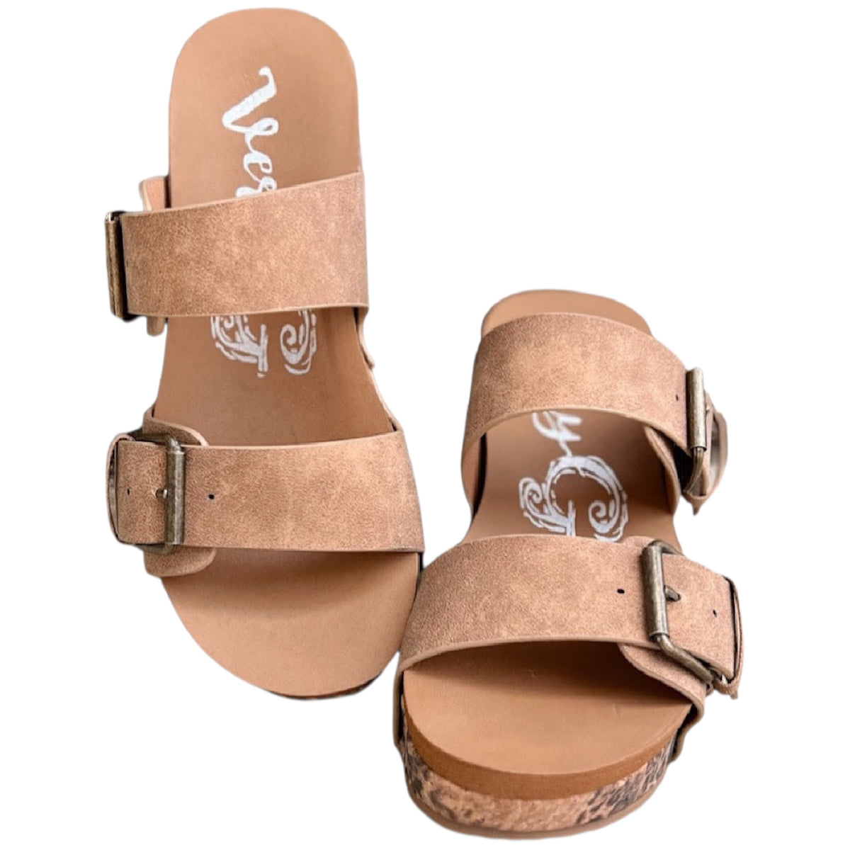 Very G Charlotte Tan Leopard Wedge