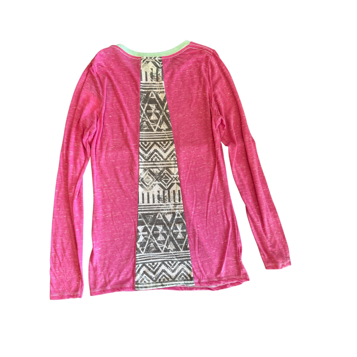 Society Pink Drop Top Long Sleeve Crew Top Size Large-RF