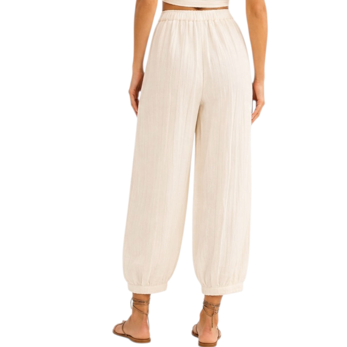 Z Supply Step Out Gauze Pant Off White