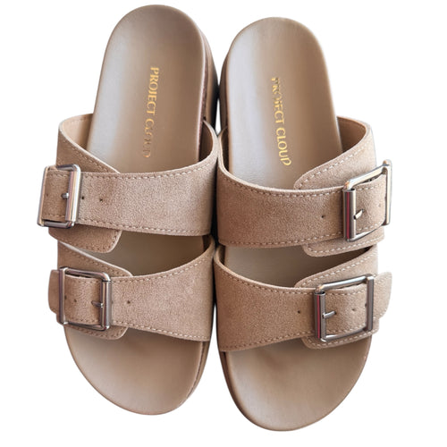 Project Cloud Sophie Taupe Suede Sandal