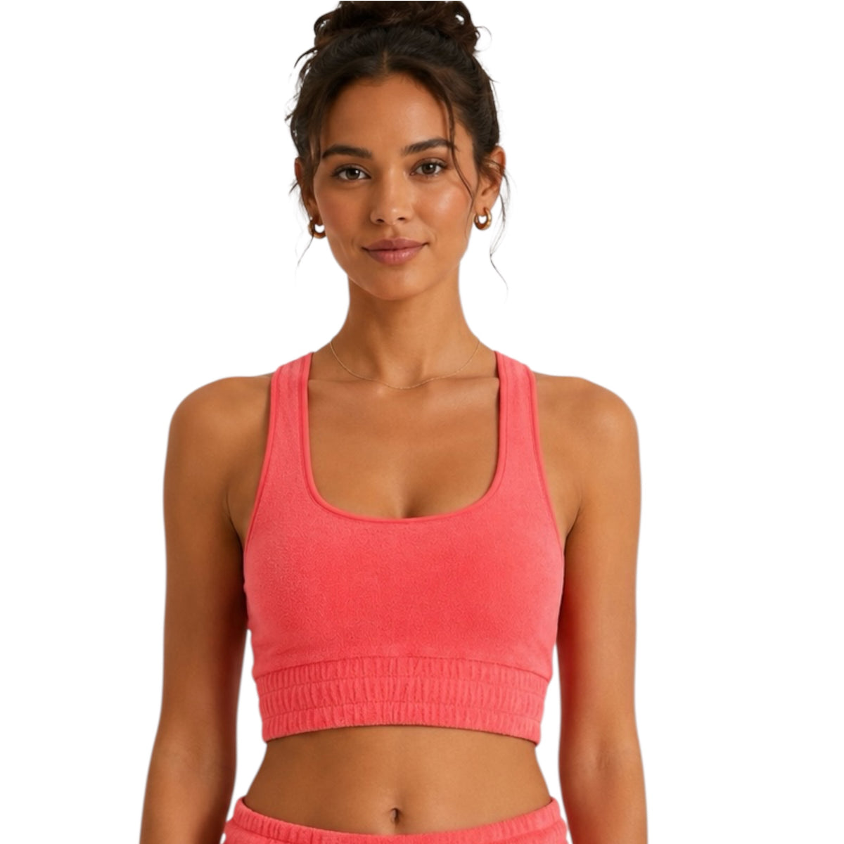 Z Supply Sunny Loop Terry Tank Bra Strawberry