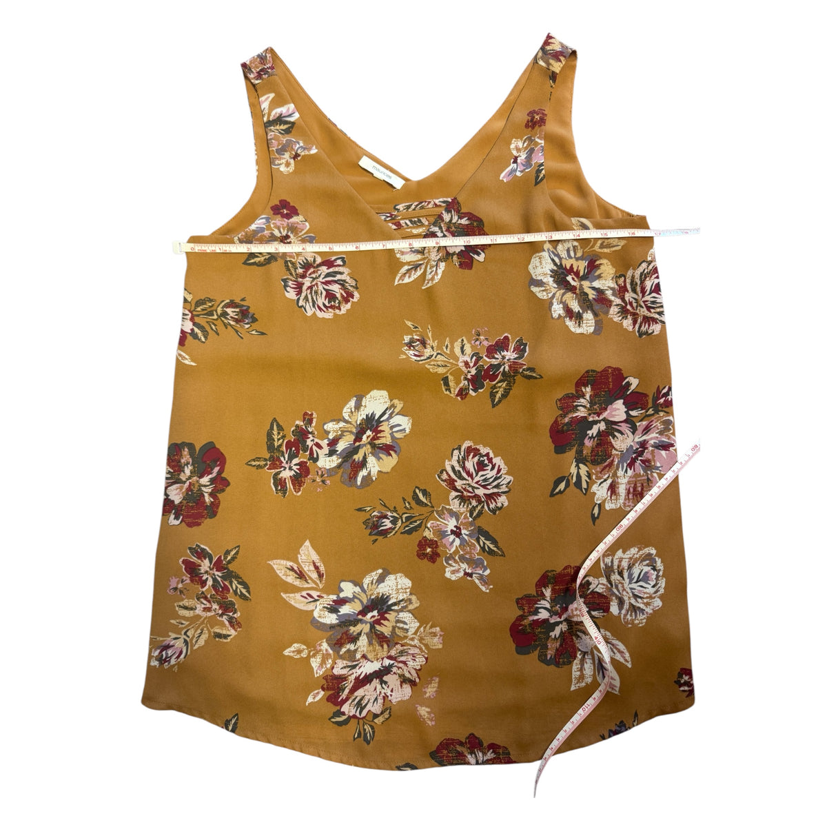 Maurices Golden Brown Sleeveless Floral Blouse Size XS - RF