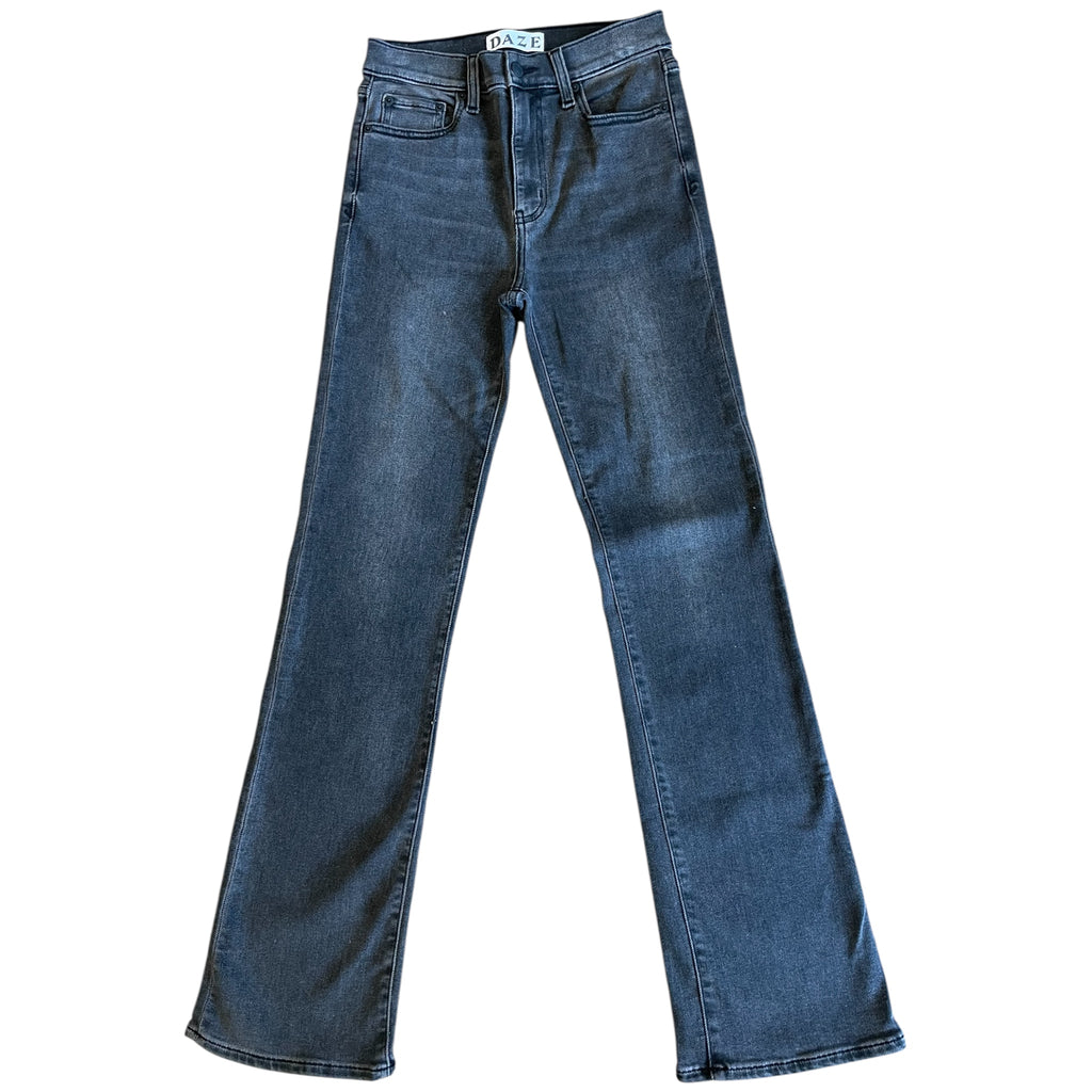 DAZE D00016225ZN Black Mid-Rise Bootcut Jeans Size 26 - RF