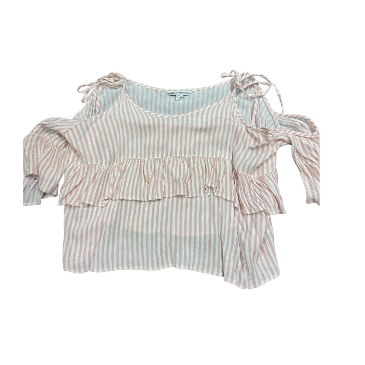 American Eagle Outfitters Pink & White Striped Top Size M - RF