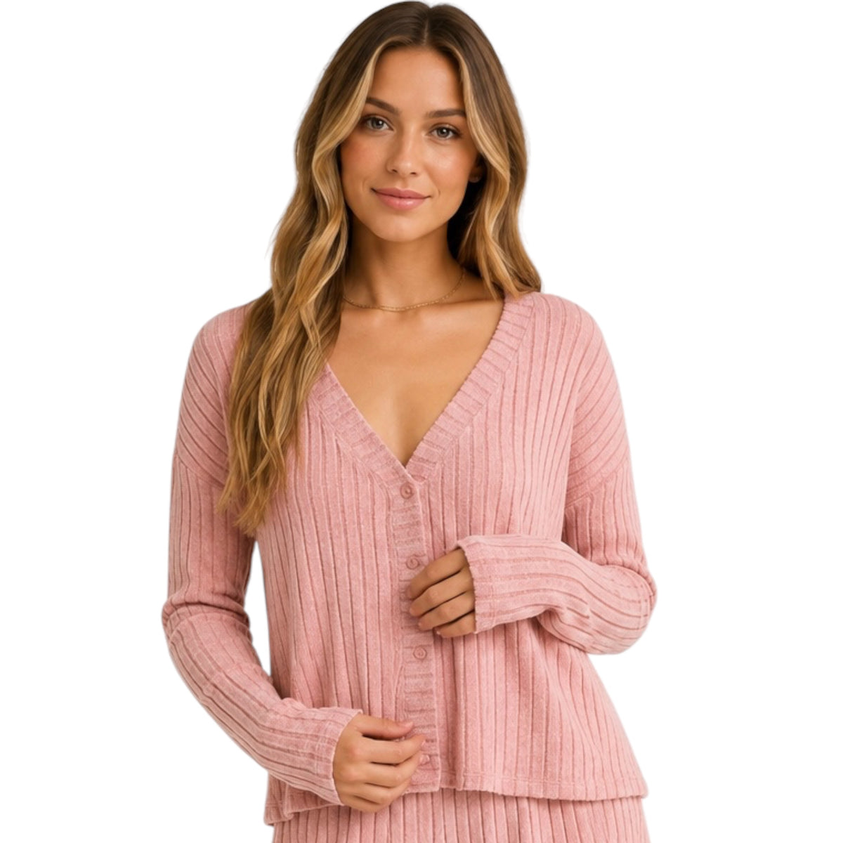 Z Supply Mara  L/S Cardigan Top Rosebud