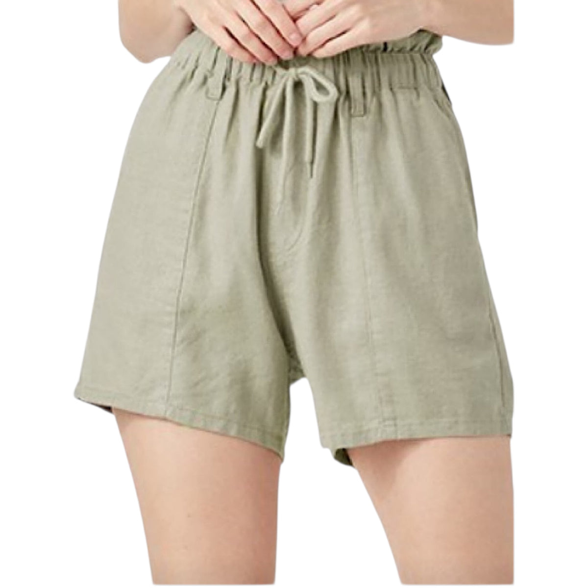 Sage Linen Pull On Short