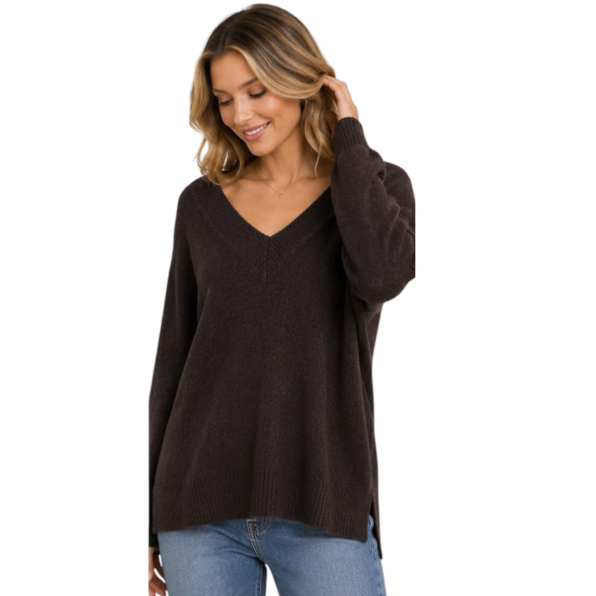 Long Sleeve V-Neck Sweater