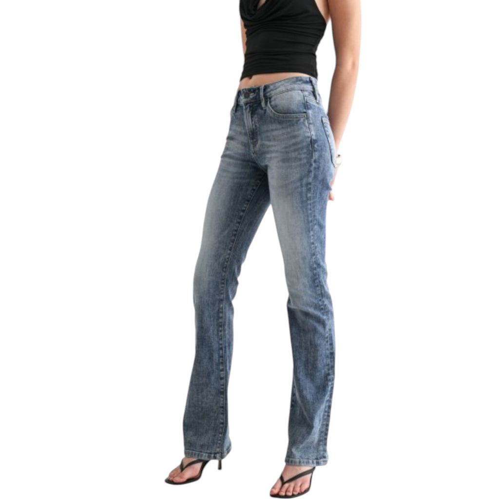 MICA MDP-B3763 Medium Wash Mid Rise Bootcut
