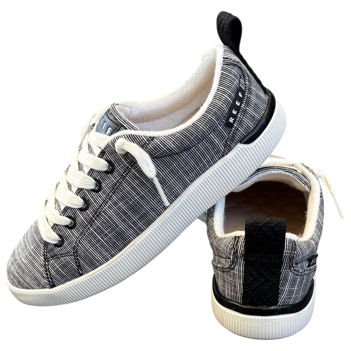 REEF Neptune Alana Black Textile Sneakers