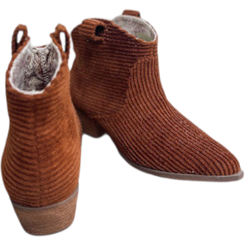 Band of Gypsies Delta Rust Corduroy Bootie