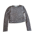 Cheetah Shimmer Crop Long Sleeve Top Size Small-RF