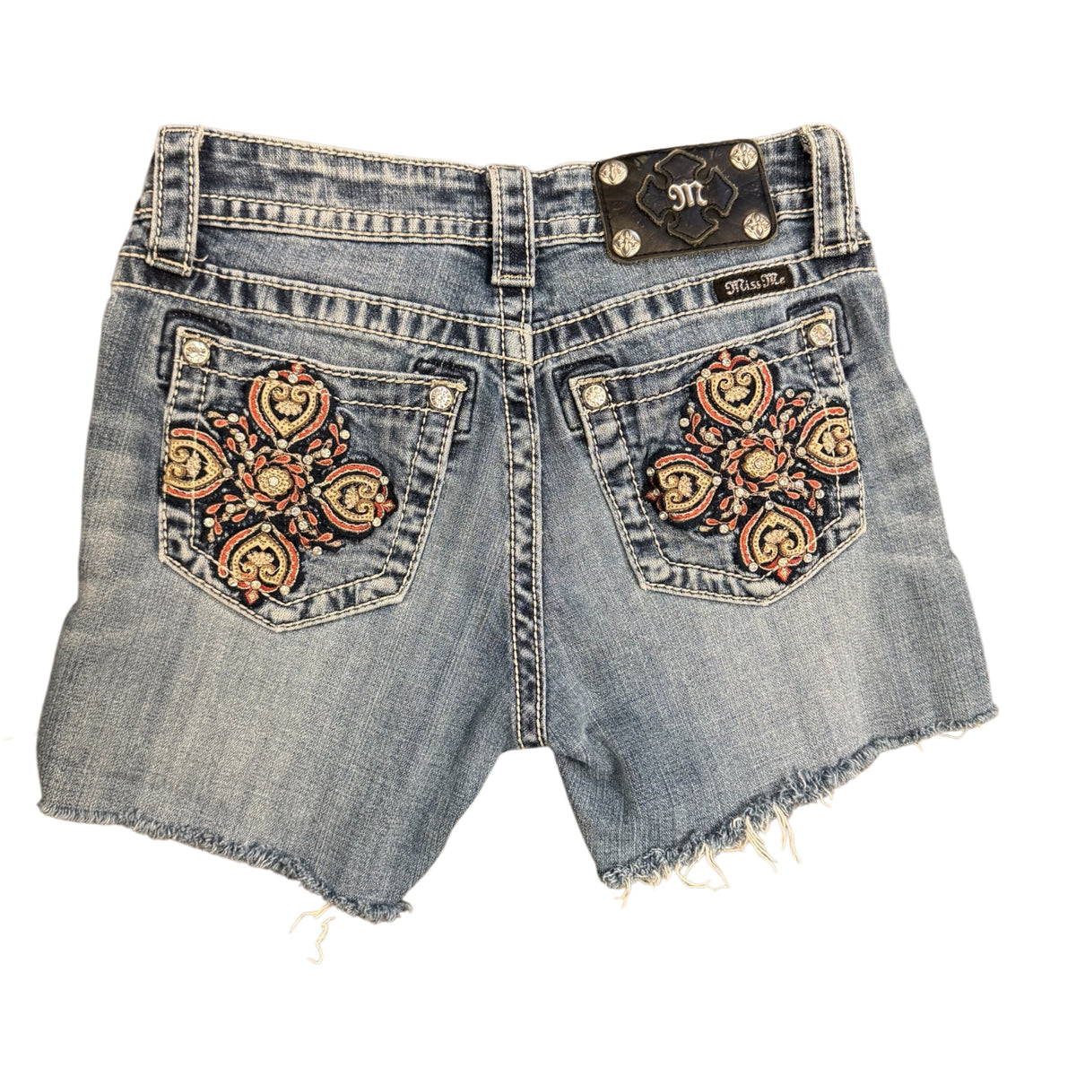 Miss Me MMJB5778P Medium Wash Denim Shorts Size 24-RF