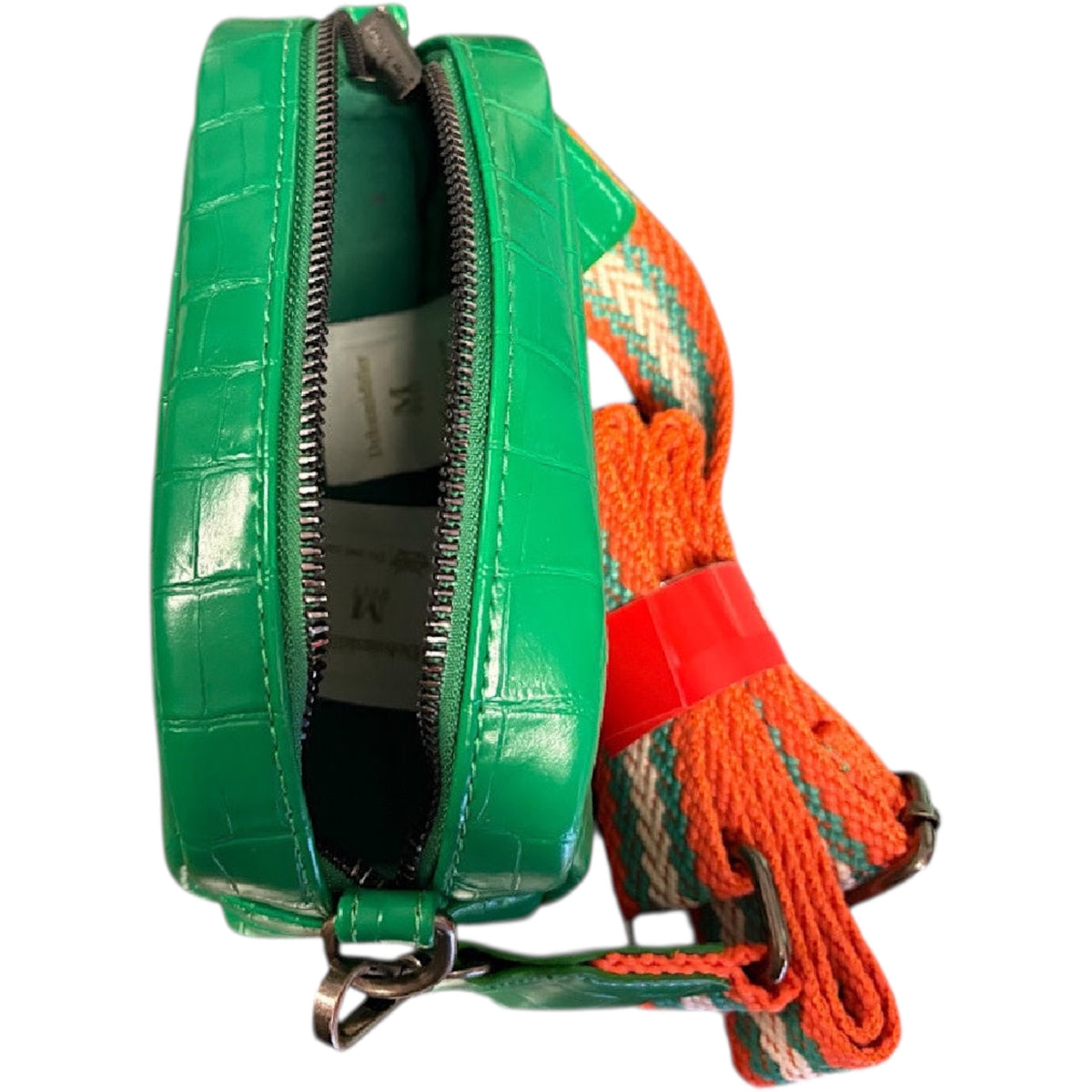 Montana West Kelly Green Crocodile Print Crossbody Bag