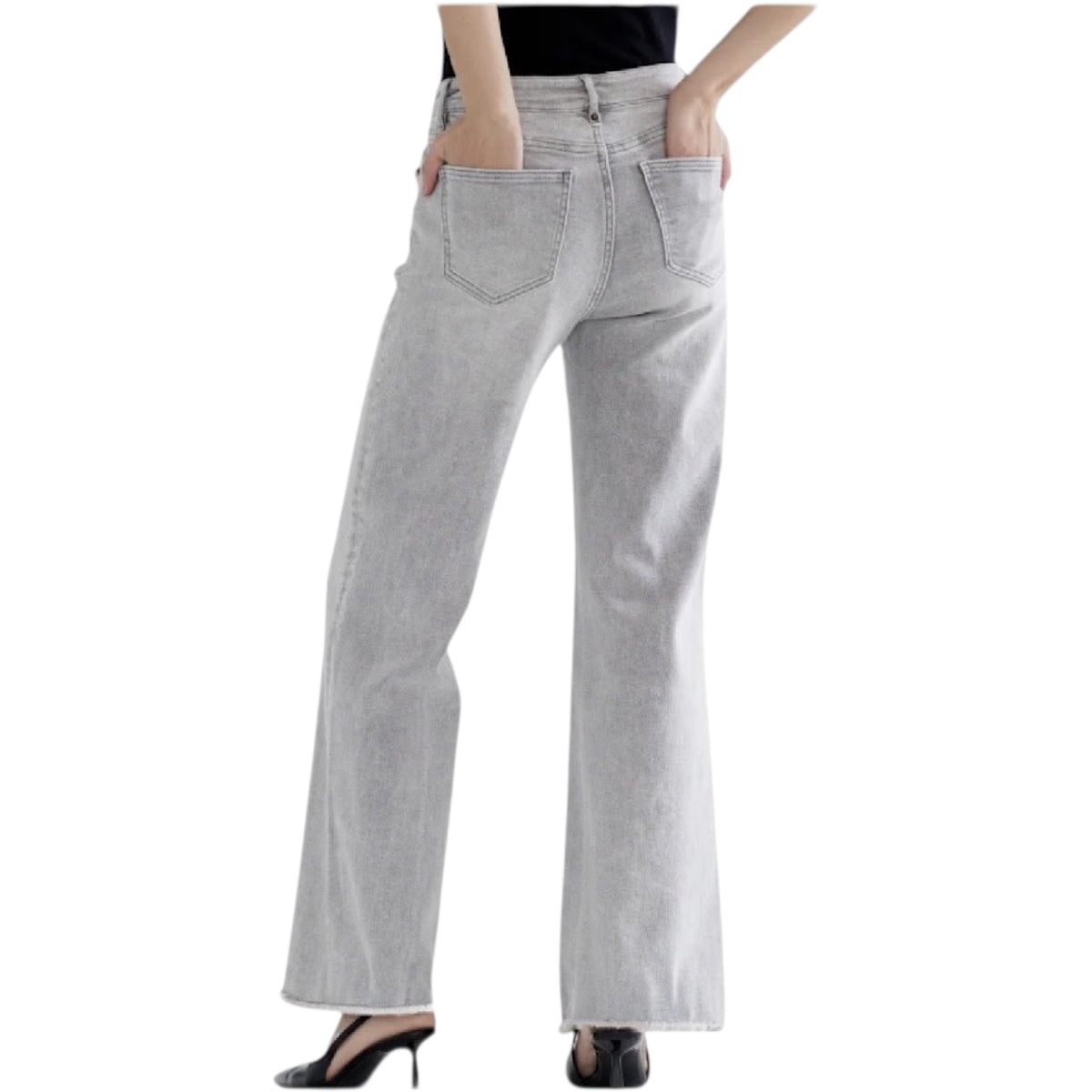 MICA MDP-W3313 H/R Wide Leg With Raw Hem Light Grey