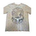 Affliction Khaki Summer Fest Graphic Tee Size Small -RF