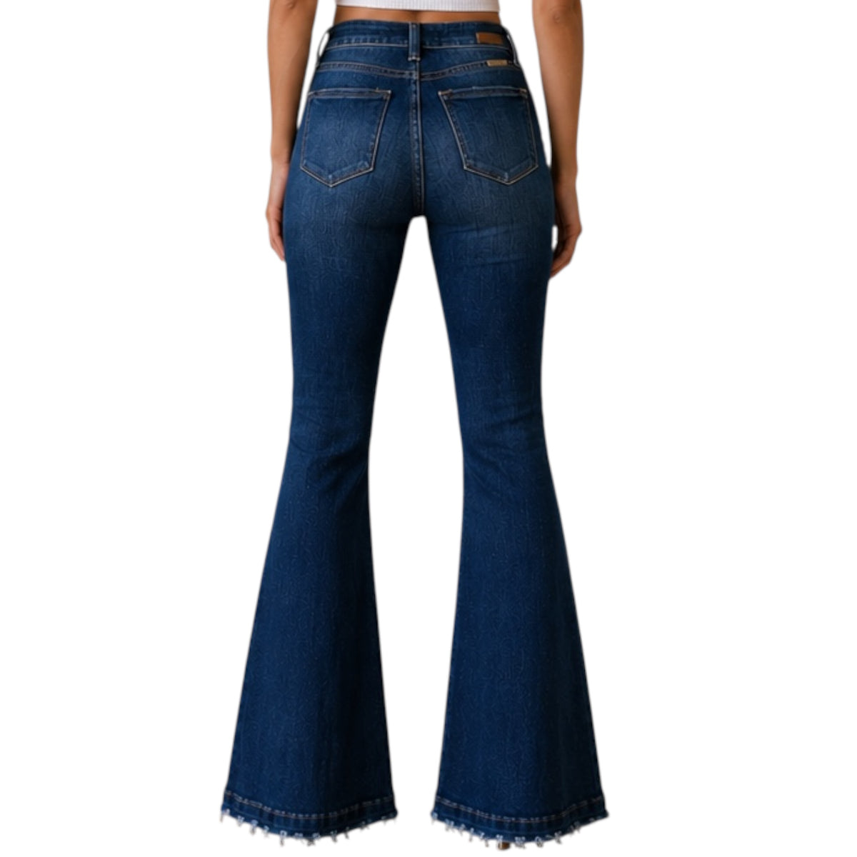 KanCan KC6327D  Dark Wash Ripped Flare Jeans Size 3/25 - RF