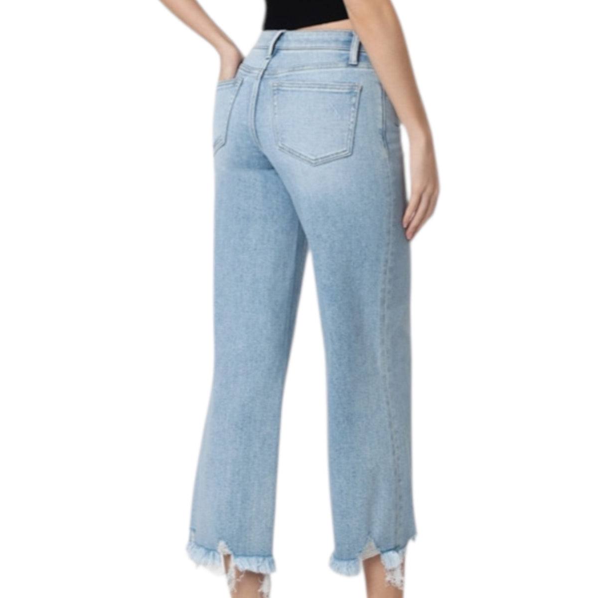 Vervet Mid Rise Crop Wide Leg T7278