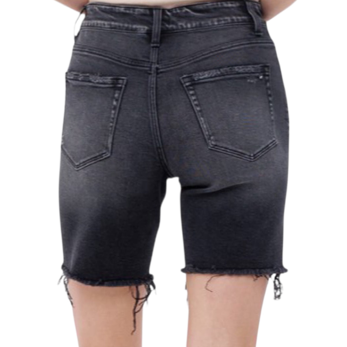 MICA Chinuri High Rise Stretch Midi Shorts MDP-H217BK