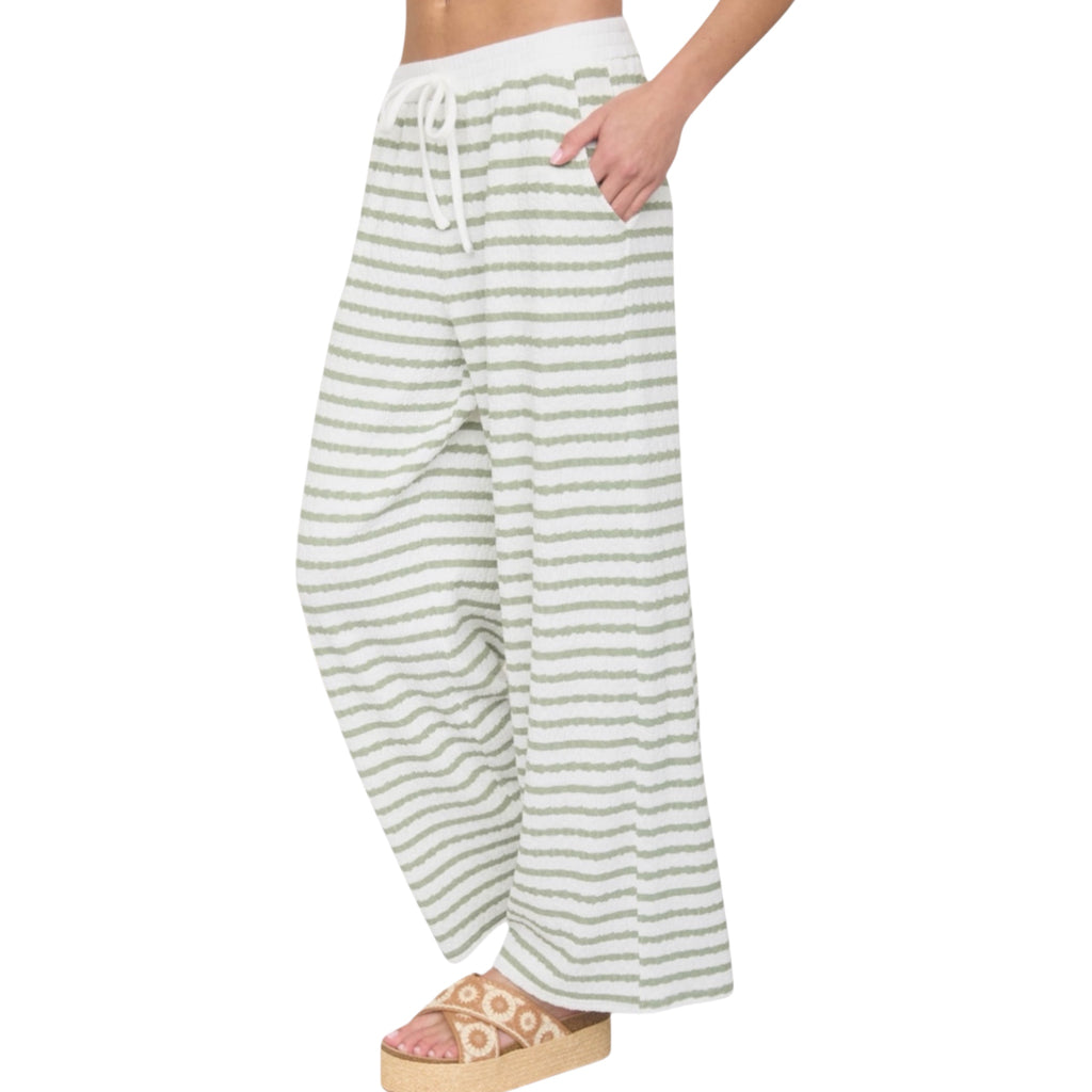 Olive Stripe Pant-Side