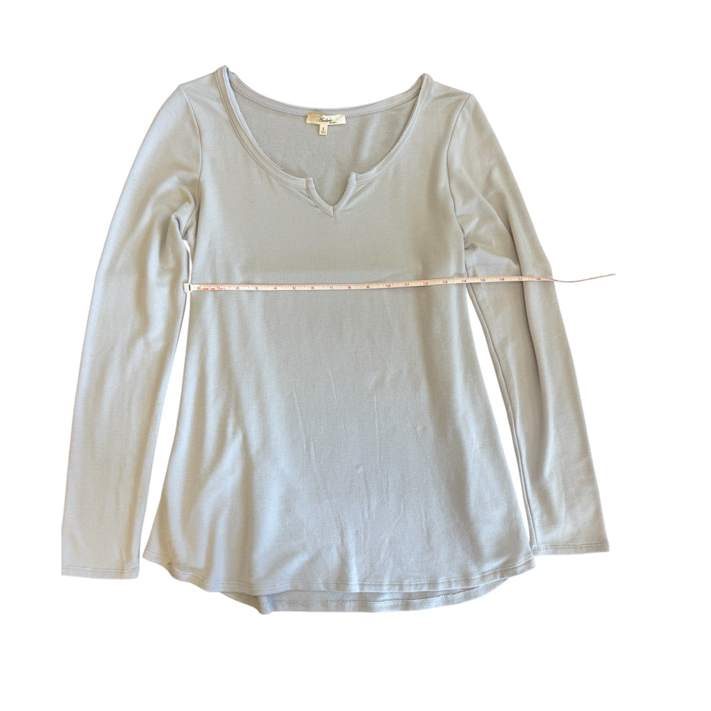Andree Long Sleeve Grey Top Size L-RF