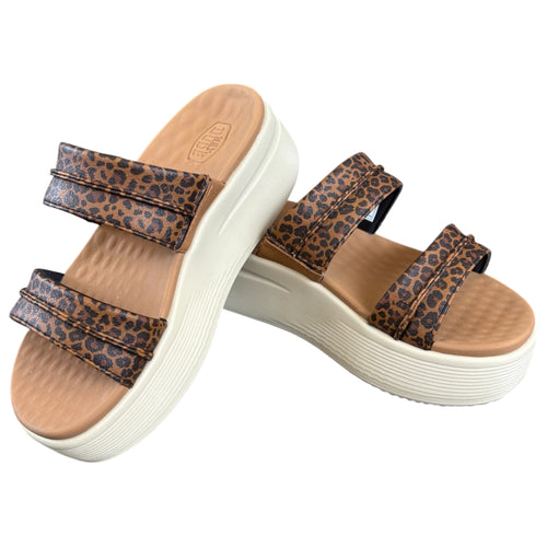Hey Dude Austin Slide Classic Tan Leopard