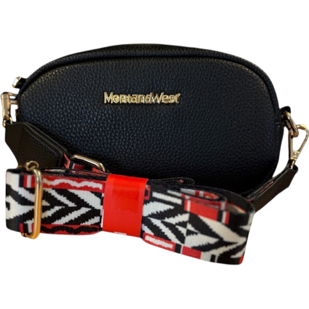 Montana West Black Textured Crossbody Bag