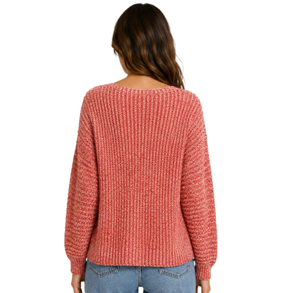 Z Supply Joni V-Neck Pullover Firecracker