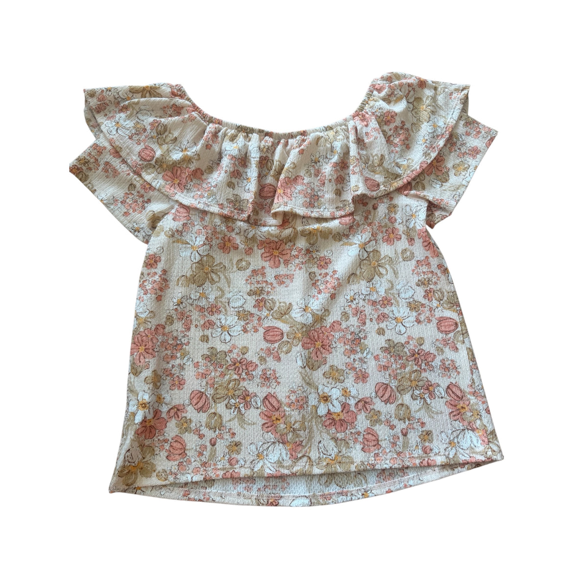 Cato Floral Ruffle Top Size Small-RF