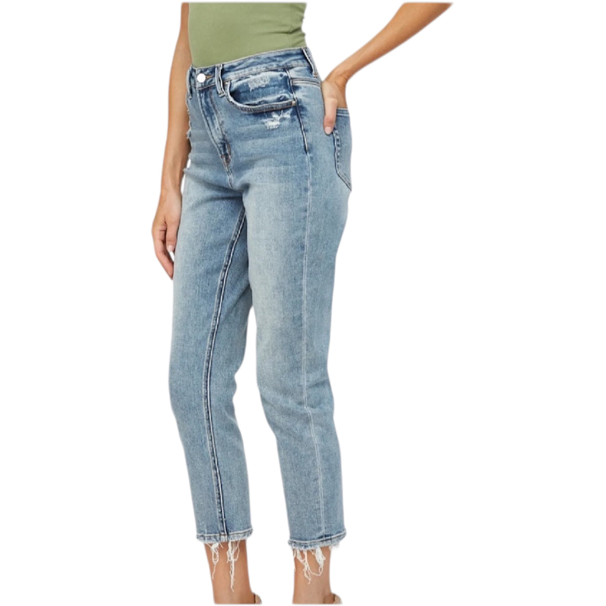 MICA MDP-M168 Stretch Super High Rise Mom Jean