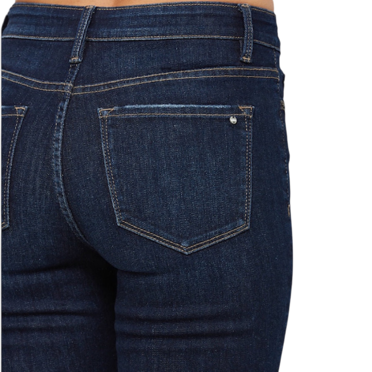 MICA MDP-B653DK Dark Blue Mid Rise Bootcut Crop
