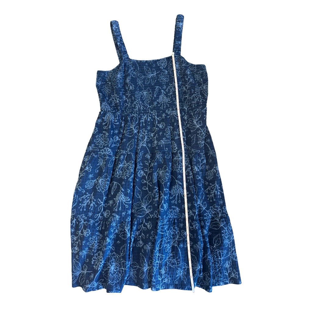 Maurices Navy Floral Mini Dress Size L - RF