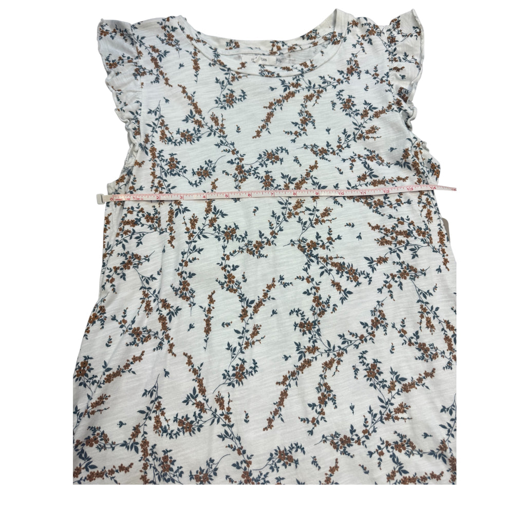 Maurices White Floral Top Size Small - RF