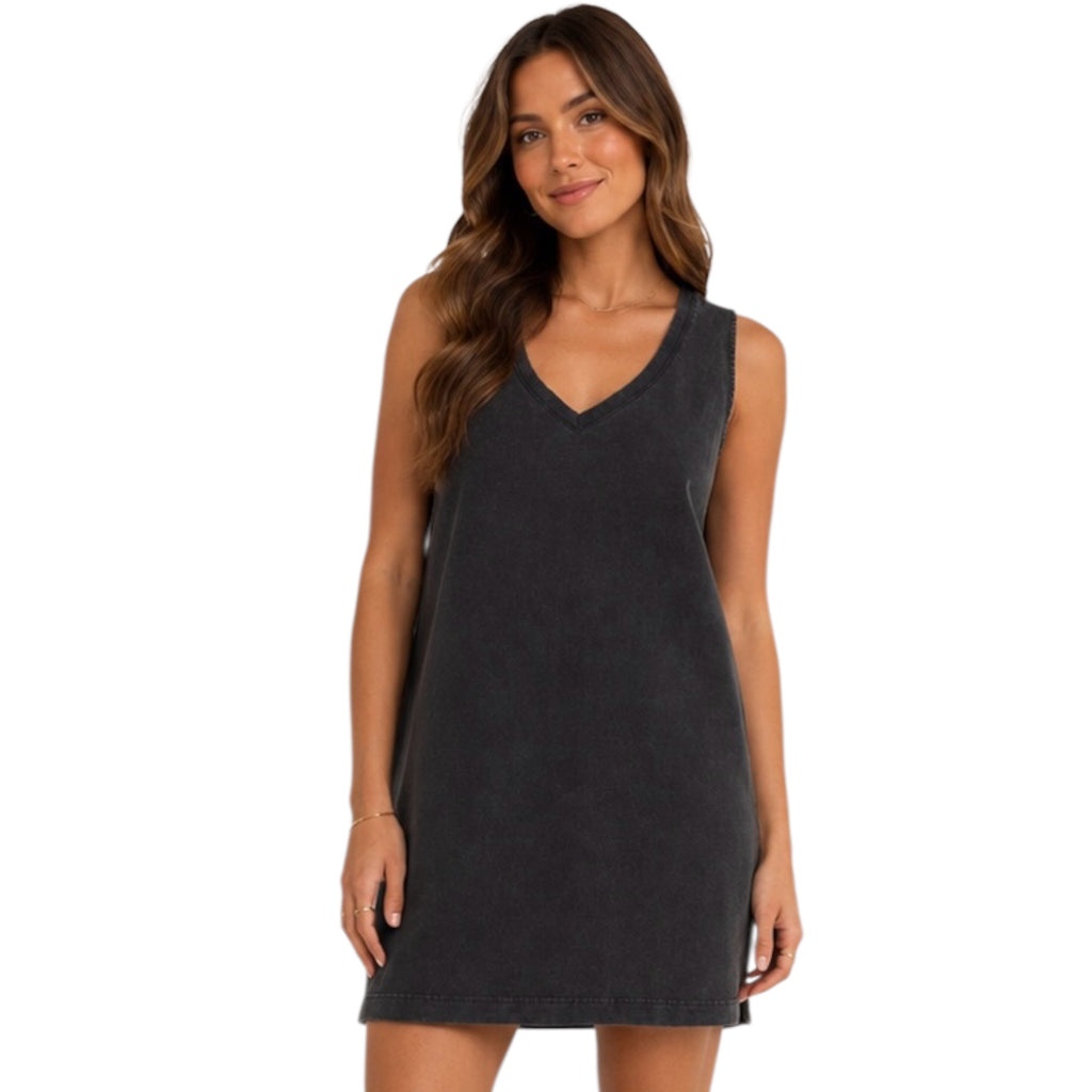 Z Supply Sloane V-Neck Mini Dress Black