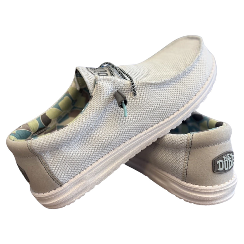 Hey Dude Wally Sox Triple Needle Star White