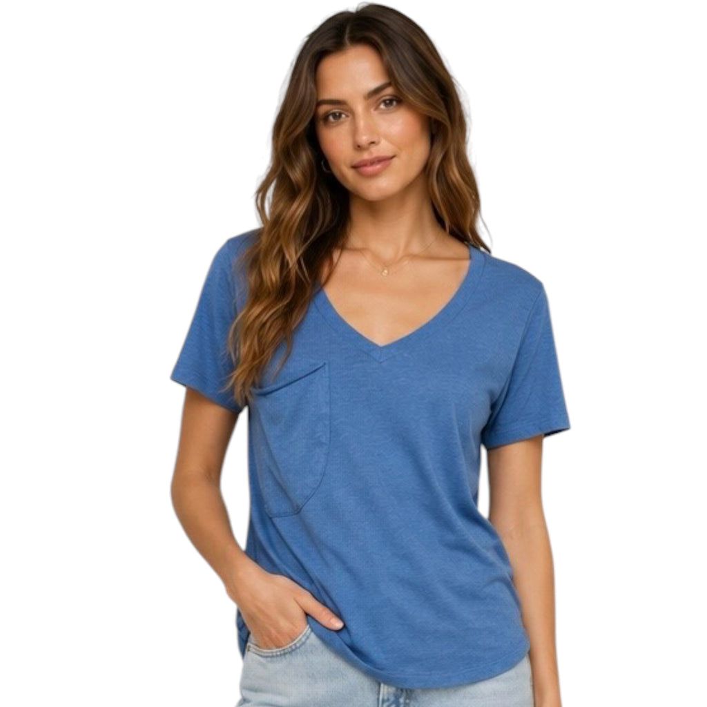 Z Supply Pocket Tee Riviera Blue